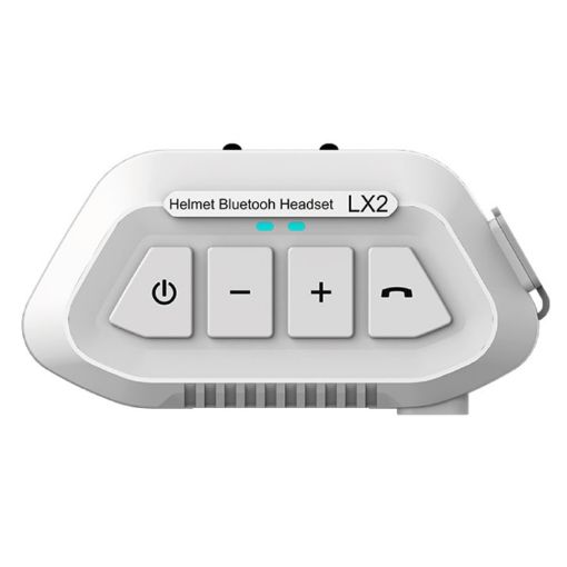 LX2 Bluetooth Earphone Noise Canceling Waterproof Helmet (White) - 1