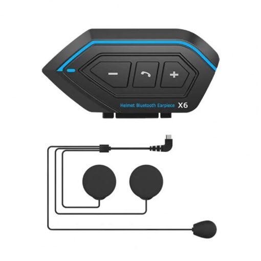 X6 Helmet Bluetooth Headset Wireless Waterproof Handsfree Stereo - 1