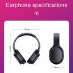 OY713 Blcak Wireless BT5.0 Headset Headphones with Microphone - 2