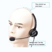 VT200 Single Ear Operator Headset With Mic, Type-C & Answer Key - 5
