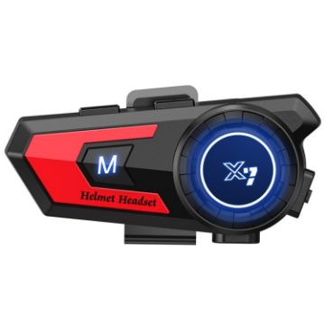 X7 Red Motorcycle Helmet Bluetooth Headset with Navigation - 1