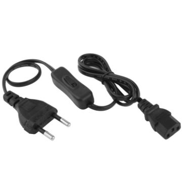 3 Prong AC Power Cord with 304 Switch, 1.2m (Black) - 1