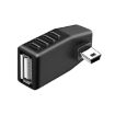 Mini USB Male to USB 2.0 AF Right Angle OTG Adapter (Black) - 2