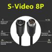 Mini DIN 8 Pin 90 S-Video TV Adapter Cable, 3m (Black) - 6