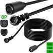 Curved Mini DIN 8 Pin S-Video TV Audio Adapter Cable, 3m (Black) - 4