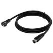 Curved 9 Pin Mini DIN TV Audio Adapter Cable, 1.8m (Black) - 3