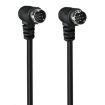 3m Black Double Curved mini DIN 9 Pin TV Audio Adapter Cable - 1