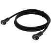 3m Black Double Curved mini DIN 9 Pin TV Audio Adapter Cable - 3