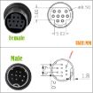 3m Black Curved Mini DIN 9 Pin M/F TV Box Adapter Cable - 5