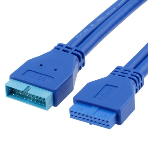 USB 3.0 5Gbps 20 Pin Extension Cable Female to Male 50cm Extender - 1