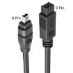 JUNSUNMAY FireWire 800 9 Pin to 400 4 Pin IEEE 1394 Cable, 1.8m - 3