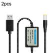 DC 5V to 9V USB Booster Line Mobile Power Cord, 2pcs - 1