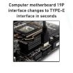 USB 3.0 19P/20P to Type-E 90 Adapter - 10 PCS Mainboard Set - 4