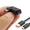 Micro USB to Mini USB 90 Degree Adapter (Black) - 3