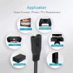 UK Plug 2 Prong AC Power Cord, 1.2m, with 304 Switch (Black) - 6