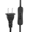 AC Power Cord 3 Prong, 304 Switch, 1.2m, Black - 3