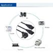 3 Pin 10A 250V PC Power Cable, 1.8m AU Plug (Black) - 4