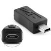 Mini USB to Micro USB Female Adapter, Black - USB 2.0 Compatible - 5
