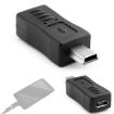 Mini USB to Micro USB Female Adapter, Black - USB 2.0 Compatible - 6