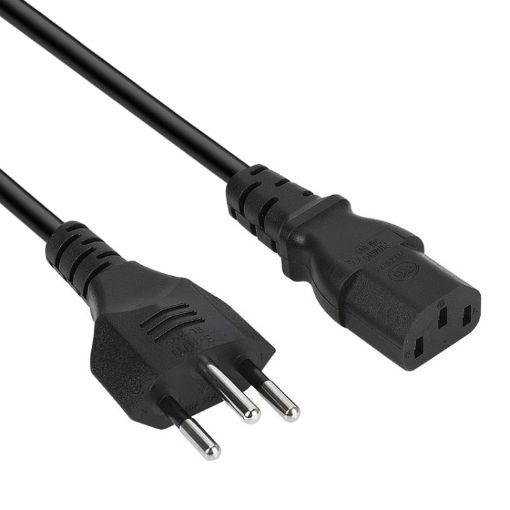 Brazil AC Power Cord, 3 Prong, 1.2m Length (OD5.5) - 1