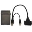 USB 2.0/3.0 To SATA Cable + 2.5" HDD Box, Supports 4TB Speed - 6