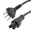 3 Prong Switzerland Notebook AC Power Cord, 1.5m, Black - 1