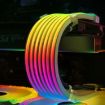 AOSOR AL300 ARGB Neon Cable Light Strip for PC Decor (White) - 2
