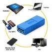USB 3.0 AF to AF Cable Adapter - Super Speed, Blue - 5