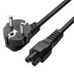 High Quality EU 3 Prong Notebook AC Power Cord, 1.8m Long - 1