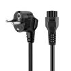 High Quality EU 3 Prong Notebook AC Power Cord, 1.8m Long - 2