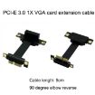 PCI-E 3.0 1X 90 Reverse Graphics/Network Card Extension Cable - 2