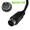 Curved mini DIN 9 Pin TV Audio Adapter Cable, 0.5m (Black) - 4