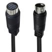 90 Degree Mini DIN 9 Pin Adapter Cable, 0.5m (Black) - 1