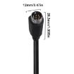 90 Degree Mini DIN 8 Pin TV Audio Adapter, 0.5m S-Video Cable (Black) - 3