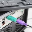 USB A to Mini DIN6 Female PS/2 Adapter (Green) - 5