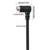 Curved Mini DIN 8 Pin TV Audio Adapter 0.5m S-Video Cable (Black) - 3