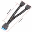 19 Pin USB3.0 Motherboard 21cm One-To-Two Extension Cable - 3