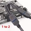 19 Pin USB3.0 Motherboard 21cm One-To-Two Extension Cable - 7