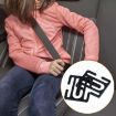 Silver Child Car Seat Belt Adjustment Buckle Limiter - 2