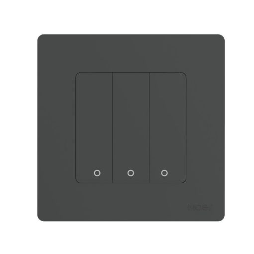 Tuya ZigBee Smart Wall Switch EU Plug, 3 Ways, Gray Scene Style - 1