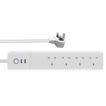 WiFi 10A SM-SO306-K Smart Power Strip, 4 Holes 2 USB, UK Plug - 1