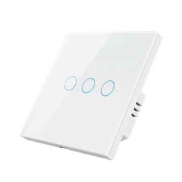 Tuya ZigBee 3 Gang Touch Wall Remote Light Control Switch EU Plug - 1