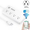 Smart Power Socket with 4 USB Ports & 4 US Plugs, Alexa & Google Home Compatible - 1