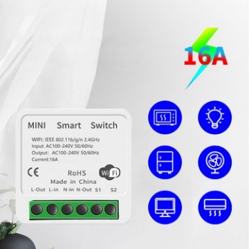 003 Smart Switch, Dual-Mode WiFi+Bluetooth, App & Voice Control, 16A - 1