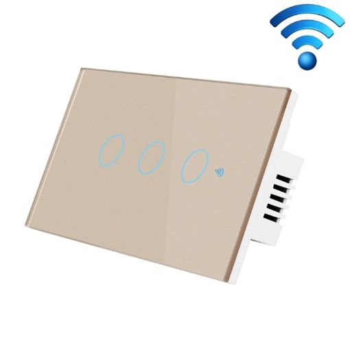 TC120 Gold Wifi Smart Light Switch Touch Panel, Alexa/Google Home - 1