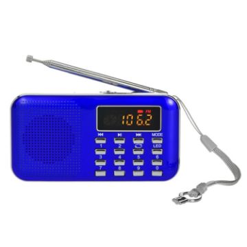 L-218AM Blue MP3 Radio Speaker with TF/USB & LED Flashlight - 1