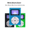 Red Mini Lavalier Metal MP3 Player with Screen, Earphone+Cable - 4