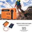 HRD-900 LED Solar Hand Crank NOAA Radio - Orange - 6