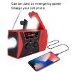 Emergency Radio: AM/FM/NOAA 2000mAh Crank & Solar Powered (Red) - 7