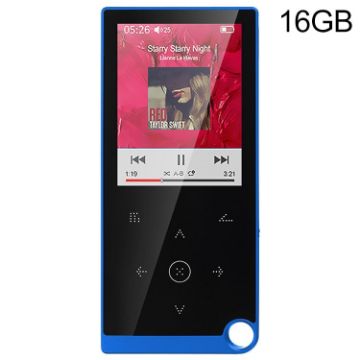 E05 2.4" Touch MP4/MP3 Lossless Player, 16GB, No Bluetooth, Blue - 1